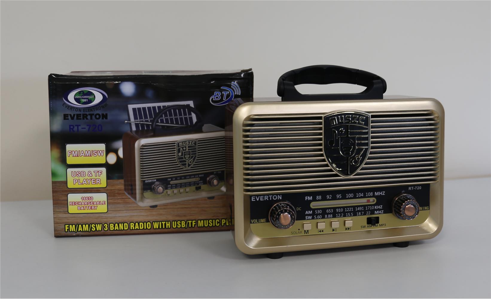 Everton Rt-720 Bluetooth-Usb-Sd-Fm Nostaljik Radyo