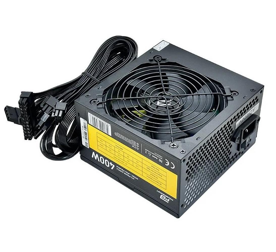 POWERBOOST PB400LR 400W 1-PCI-E 6 PIN 12CM SIYAH FANLI ATX POWER SUPPLY (RETAIL BOX)