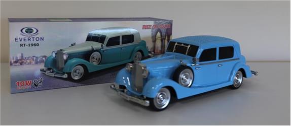 EVERTON RT-1960 Emerald (Zümrüt Yeşi)l Arabalı  Bluetooth Fm-Usb-Tf-Aux Şarjlı Nostaljik Radyo