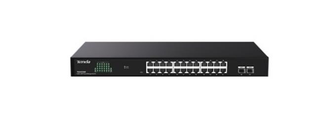 Tenda TEG2226F 24 Port 10-100-1000 + 2 Port SFP Switch Cloud Yönetilebilir Çelik Kasa Switch