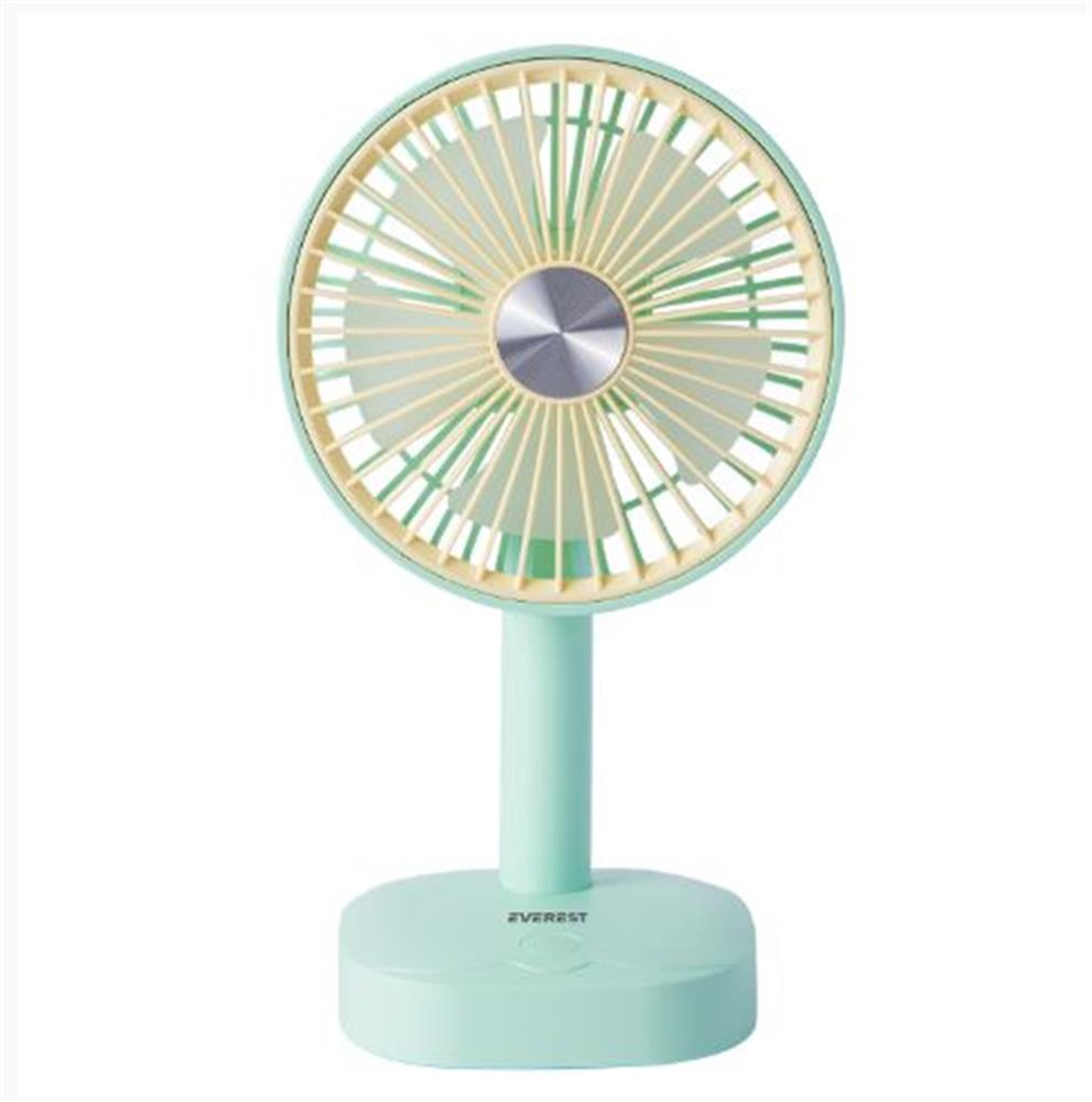 EVEREST EFN-510 YEIL- SARI 1200MAH 5 IN 3 HIZ KADEMELI DNEBILEN MASAUSTU USB FAN 