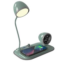 S-link SL-CW21 Yeşil Telefon Uyumlu Fast Şarj 15W Ayarlanabilir Led Işıklı  Masa Lambası