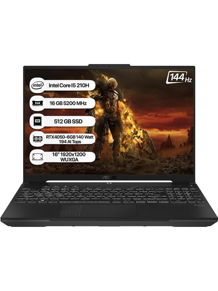 ASUS TUF GAMING F16 FX607VU-RL142 I5 210H 16GB 512GB RTX4050-6GB 140W FREEDOS 16