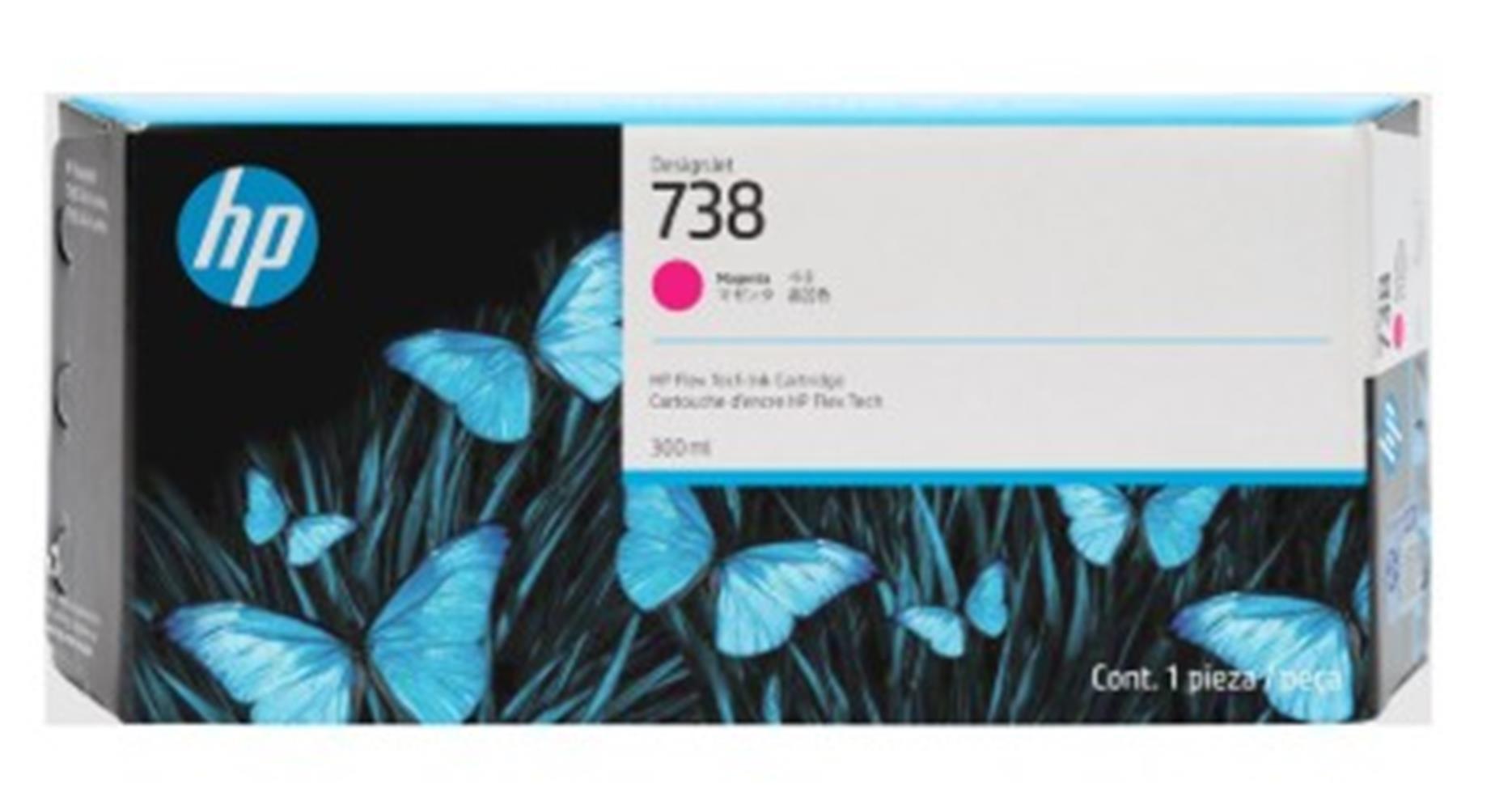HP 738 MAGENTA KIRMIZI 300ML PLOTTER KARTUU 676M7A
