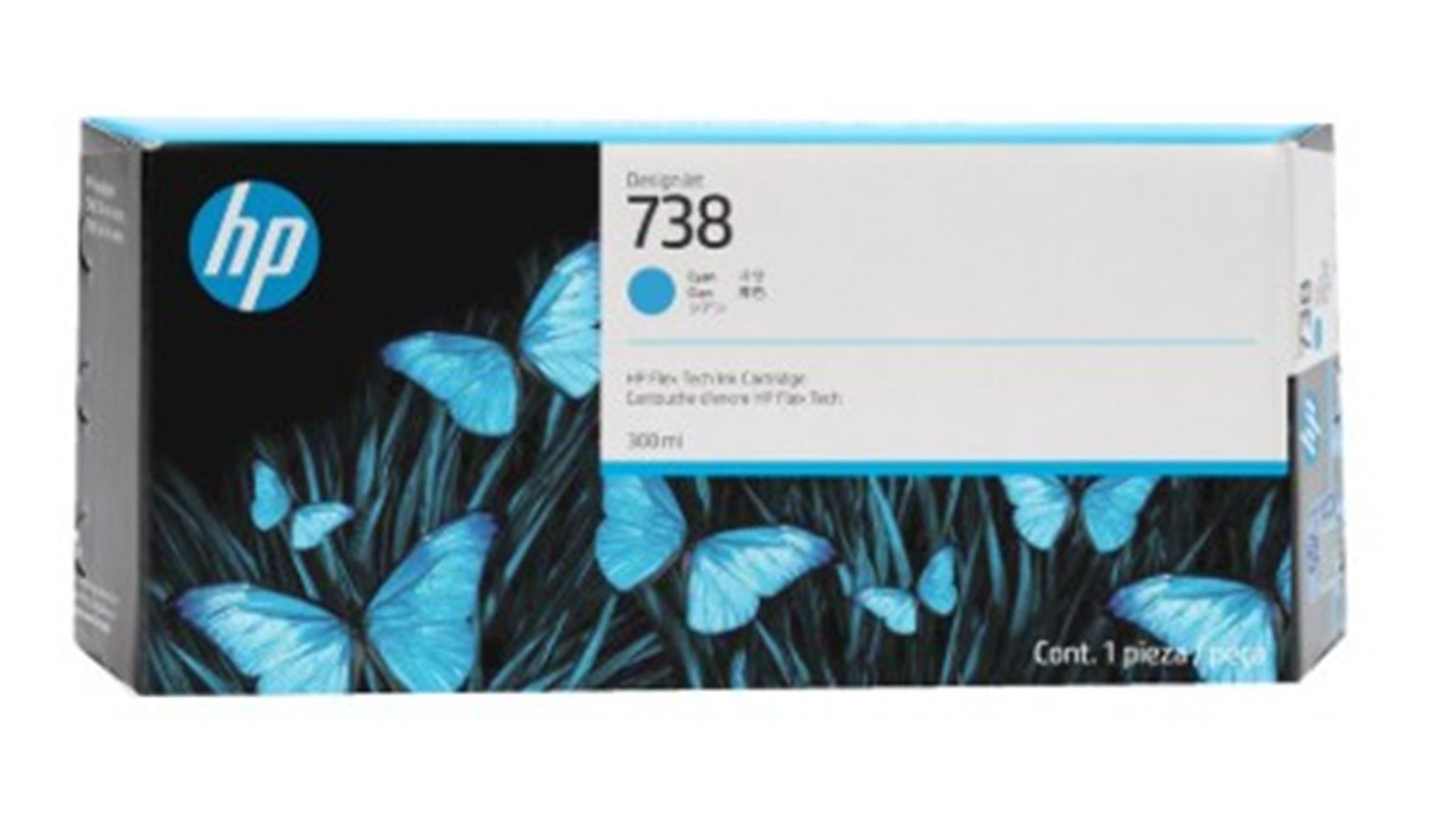 HP 738 CYAN MAVI 300ML PLOTTER KARTUU 676M6A