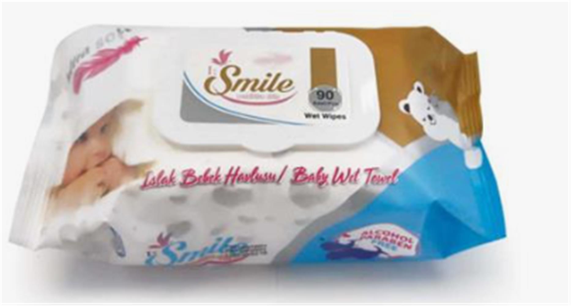 Smile 90Lı Islak Mendil (Alcohol&Paraben Free) (Islak Bebek Havlusu)