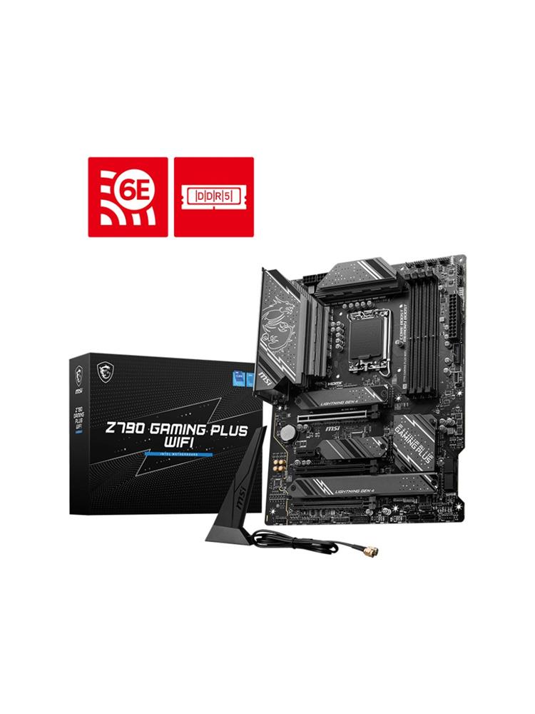 MSI Z790 GAMING PLUS WIFI 1700 DDR5 7200MHZ(OC) USB3.2 DP HDMI 1X2.5G LAN WI-FI 6E ATX ANAKART