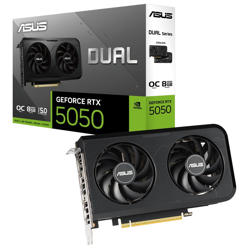 ASUS DUAL GEFORCE RTX5050 OC EDITION DUAL-RTX5050-O8G-NVIDIA 8GB GDDR6 DLSS 4 128 BIT EKRAN KARTI