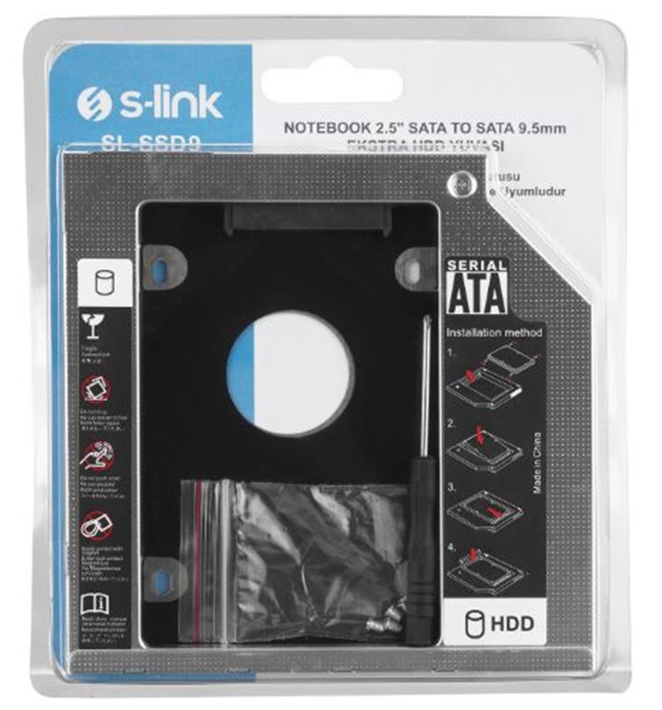 S-Link Sl-Ssd9 Sata To Sata 9.5Mm Notebook Ekstra Hdd Yuvası