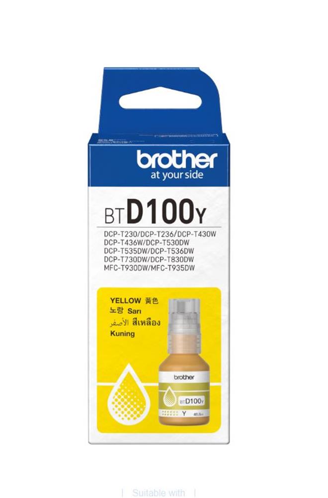 BROTHER BTD100Y YELLOW SARI 5.000 SAYFA ŞIŞE MUREKKEP DCP-T430-T530-T730-T830  MFC-T930-T935