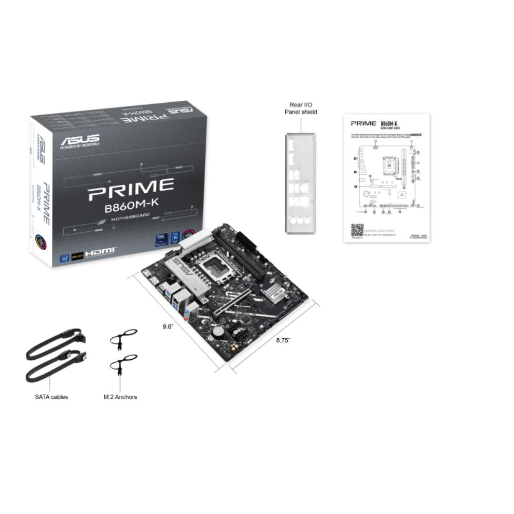 ASUS PRIME B860M-K-INTEL B860 SOKET 1851 DDR5 8800+(OC)MHZ MATX GAMING (OYUNCU) ANAKART