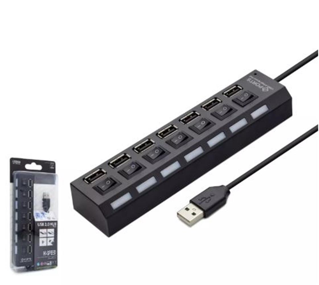 Hadron Hdx7001 Usb Hub 7-Usb Siyah