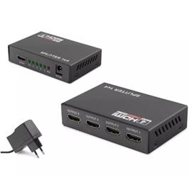 Hadron Hdx1286 4 Port Hdmi Splitter 1.4V 1080P 3D 1-In 4-Out Siyah
