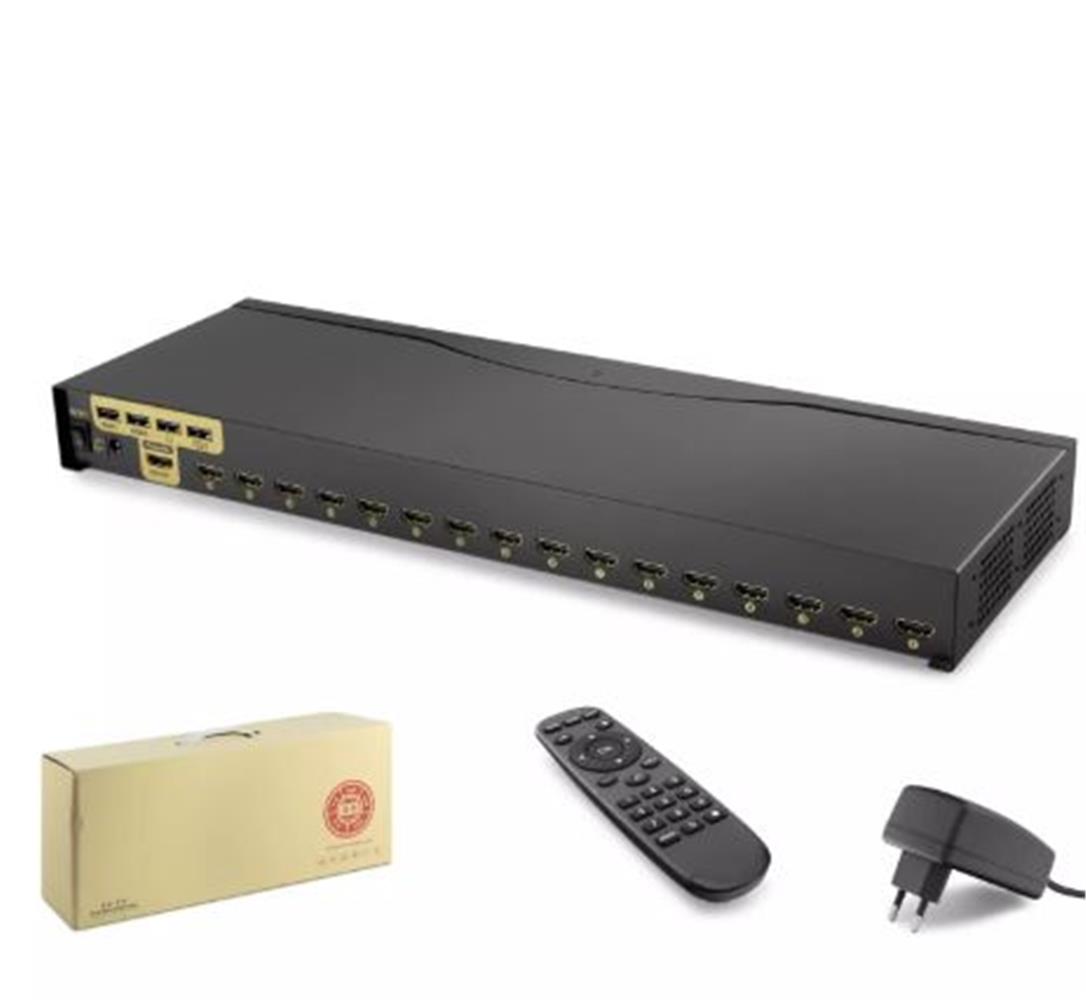 Hadron Hdx1379 16 Port Hdmi Kvm Switch IR uzaktan kumanda 4K çözünürlük