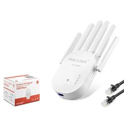 Pix-Link Wr60T Wifi Repeater 1200Mbps Beyaz Çift bant Wi-Fi 2.4 GHz  WPS Desteği 