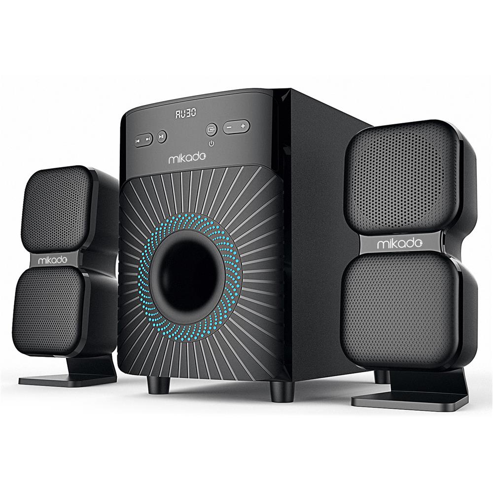 MIKADO MD-360BT 2+1 38W BT-AUX-USB-FM-LED EKRAN MULTIMEDIA SPEAKER KUMANDALI