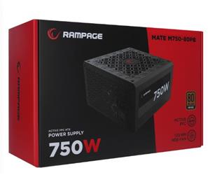 Rampage MATE M750-80PB 750W 12cm Fan Full Modular 80 Plus Bronze Aktif PFC Siyah Power Supply
