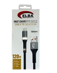 Elba Elb120-4 120w   Lightning To Usb 1Mt Siyah Örgülü  Şarj Kablosu ( Data Veri )
