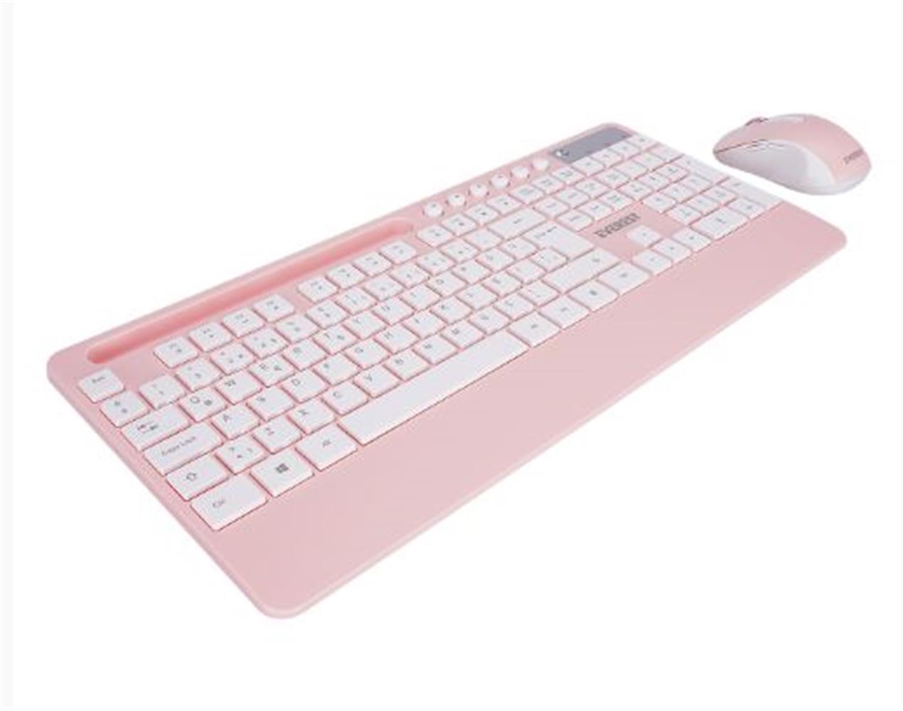 EVEREST KM-9676 BEYAZ-PEMPE MULTIMEDYA TABLET-TELEFON STANDLI KLAVYE + MOUSE SET