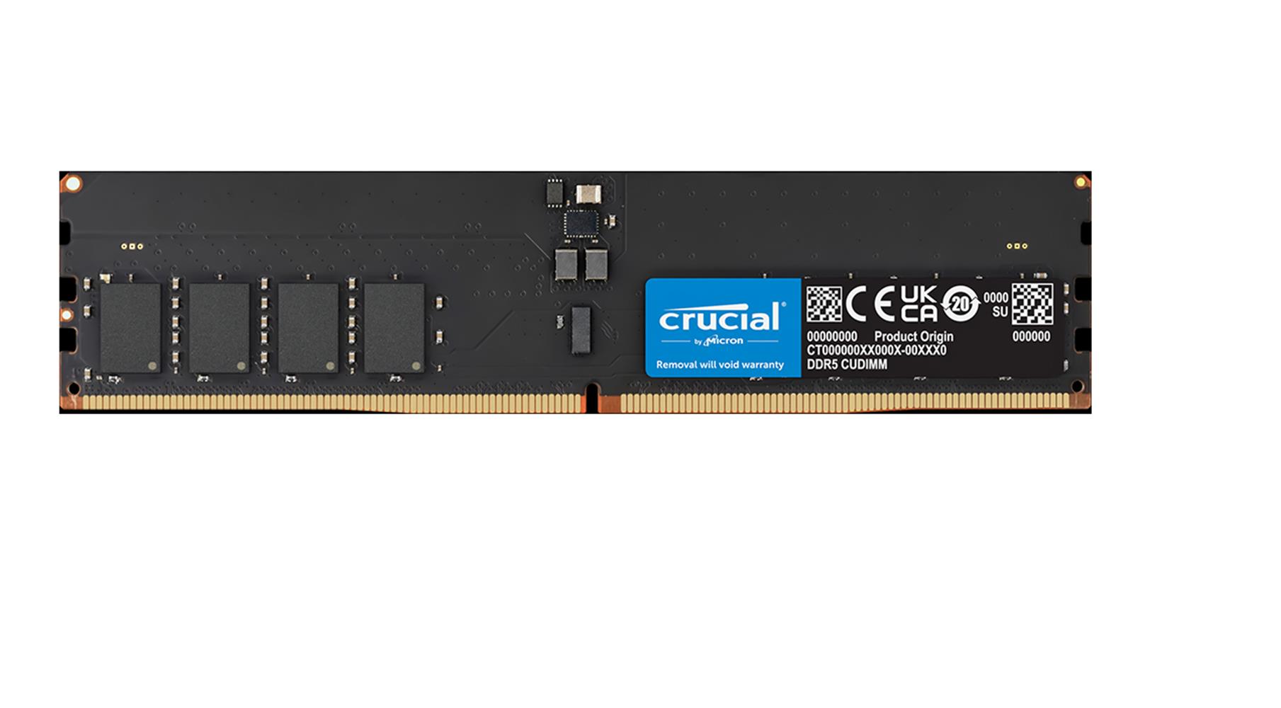 CRUCIAL 16GB 6400MHZ DDR5 CL52 RAM CUDIMM CT16G64C52CU5 1.1V. YUKSEK PERFORMANSLI RAM
