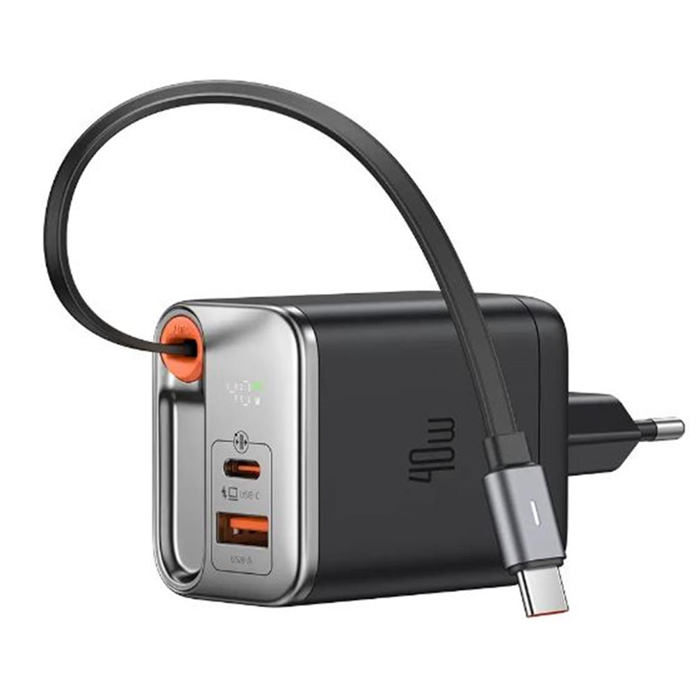Mcdodo Ch-4281 40W Gan Şarj Adaptörü Dahili Geri Çekilebilir Kablolu