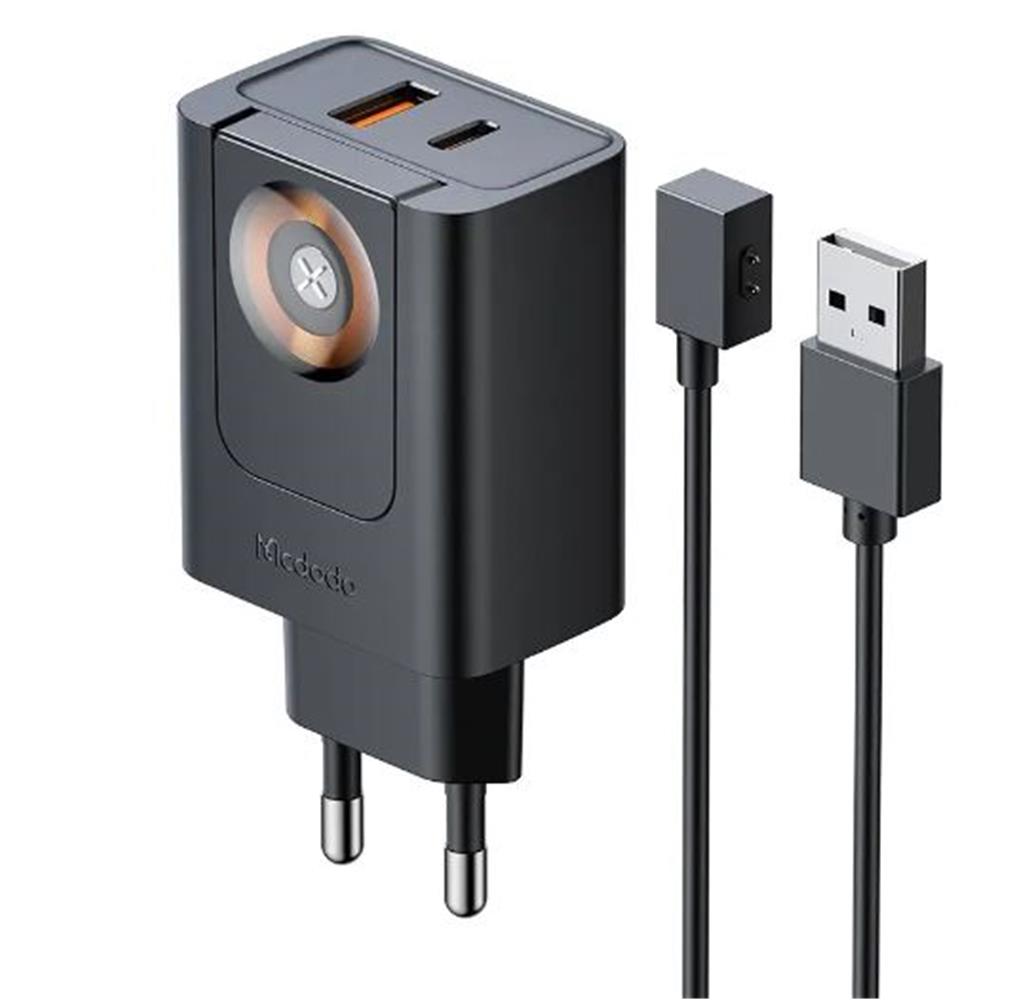 Mcdodo Ch-3700 30W 2Si 1 Arada Kablosuz Apple Watch Ve Seyahat Şarj Adaptörü