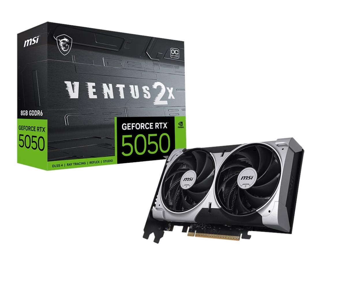 MSI GEFORCE RTX5050 VENTUS 2X OC 8G 8GB GDDR6 128 BIT DLSS 4 EKRAN KARTI