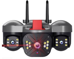 Apronx APX-WP332 6Mp 2.8mm-3.6mm Üç Kamera 22 Led Wifi PTZ