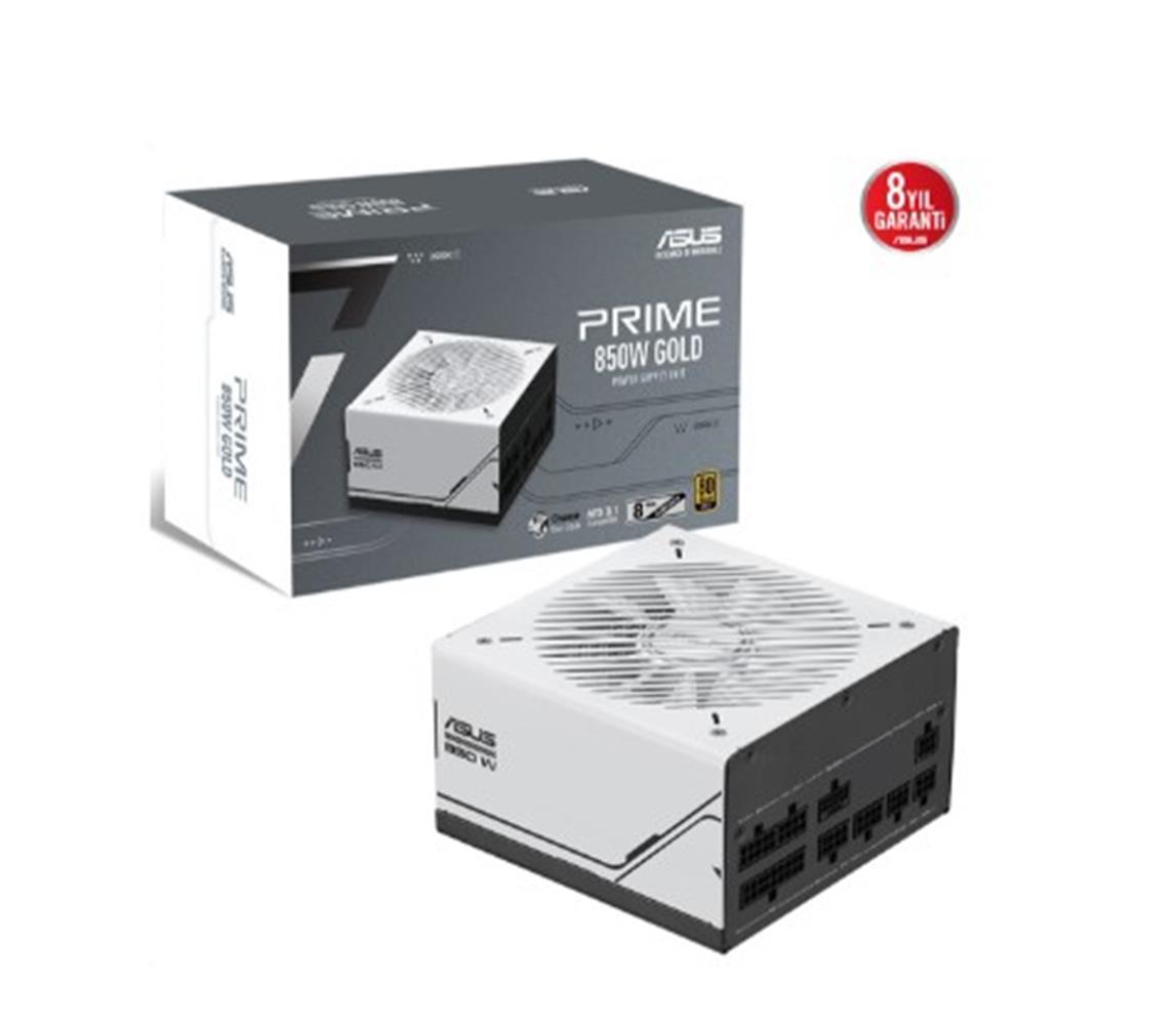ASUS PRIME AP-850G 80+ GOLD 850W PCIE 5.1 VE ATX 3.1 UYUMLU 8 YIL GARANTILI MODULER GU KAYNAI 