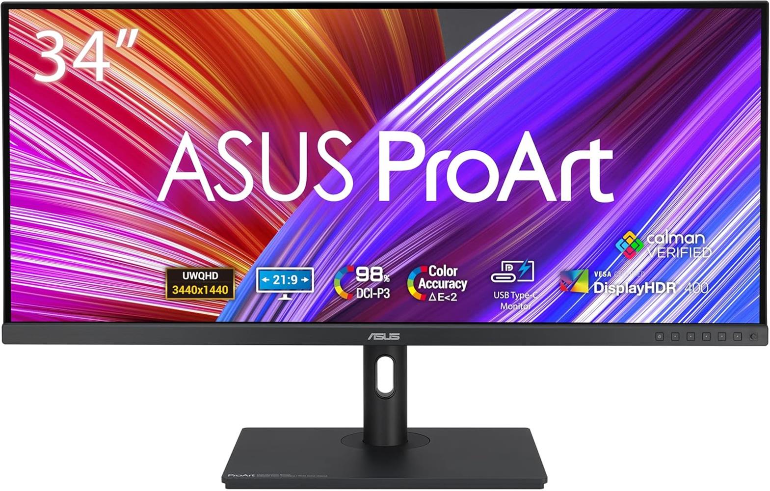 ASUS 34" PROART PA348CGV 120HZ 2MS (DP HDMI USB-C USB MM) HDR IPS QHD 3440X1440 VESA MONİTÖR