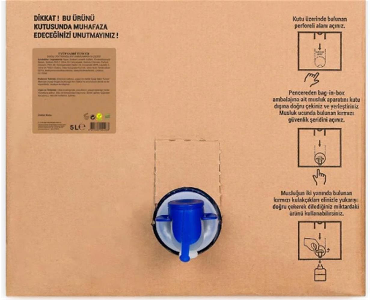 Manolya Çiçeği 5Lt Doğal Zeytinyağlı Sıvı Sabun  Bag İn Box