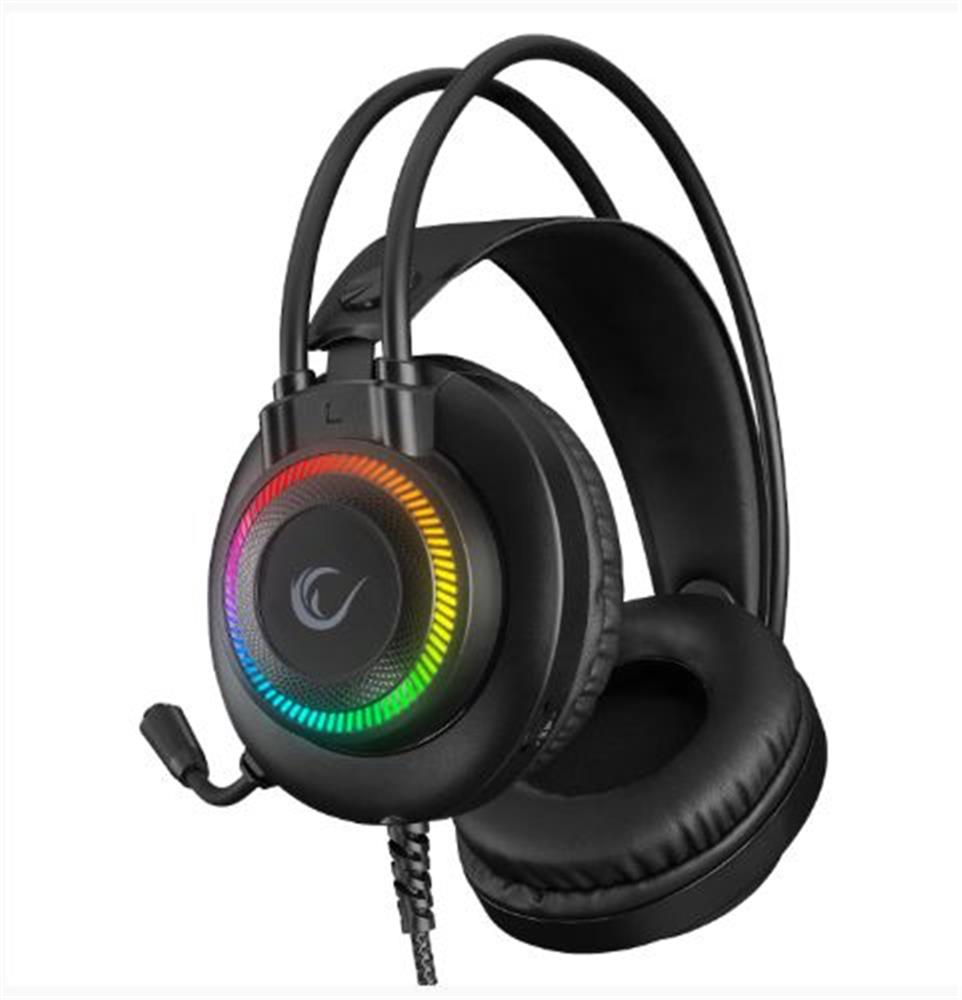 RAMPAGE RM-K27 X-JAMMER RAINBOW LEDLI PC USB 3.5M PS4-XBOX-MOBILE GAMING OYUNCU MIKROFONLU KULAKLIK