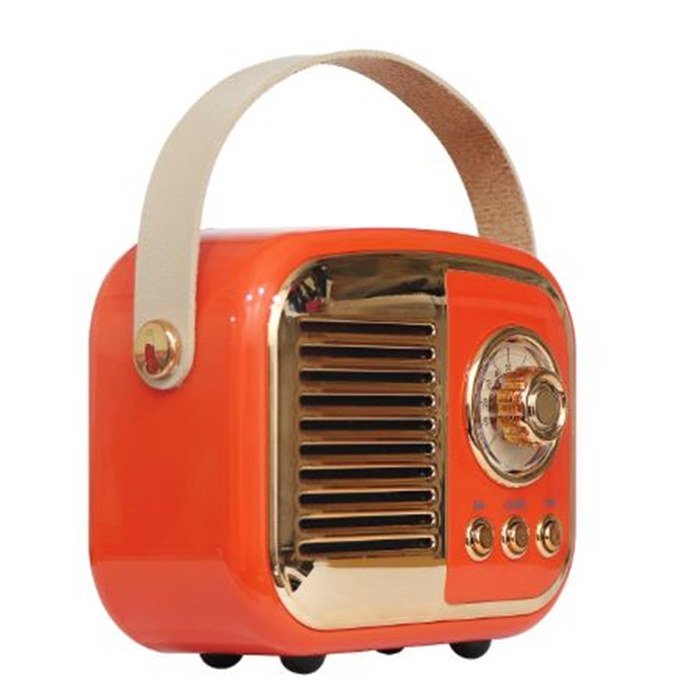 Mikado Md-24Bt Echoes 3W 800Mah Turuncu Usb+Tf Kart+Bluetooth Destekli Klasik Retro Müzik Kutusu