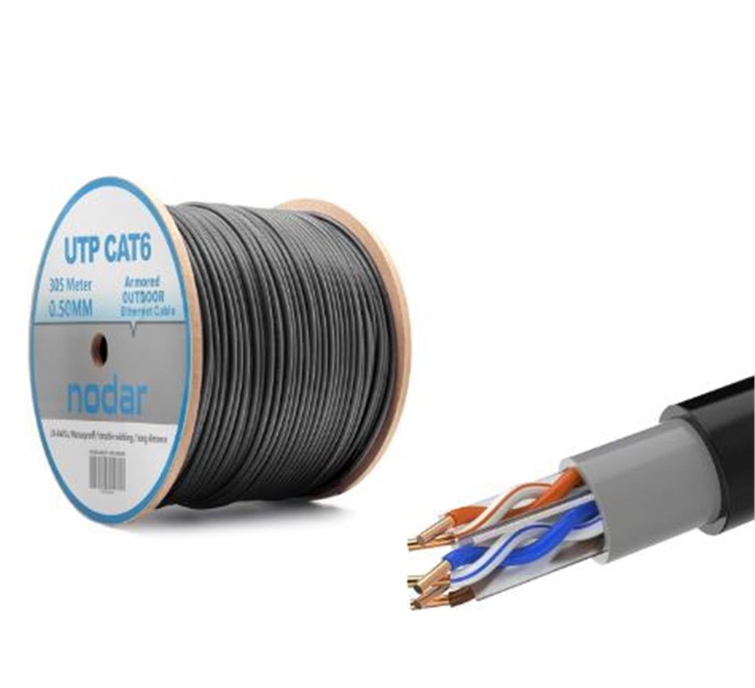 Nodar Nd2001 Utp Cat6 Dışmekan Kablo 23Awg Çift Pvc  305M Siyah