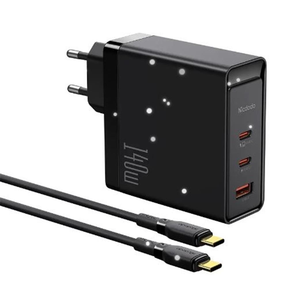 Mcdodo Ch-2913 140W Gan 5 Pro Şarj Adaptörü + Type-C To Type-C Şarj Kablosu