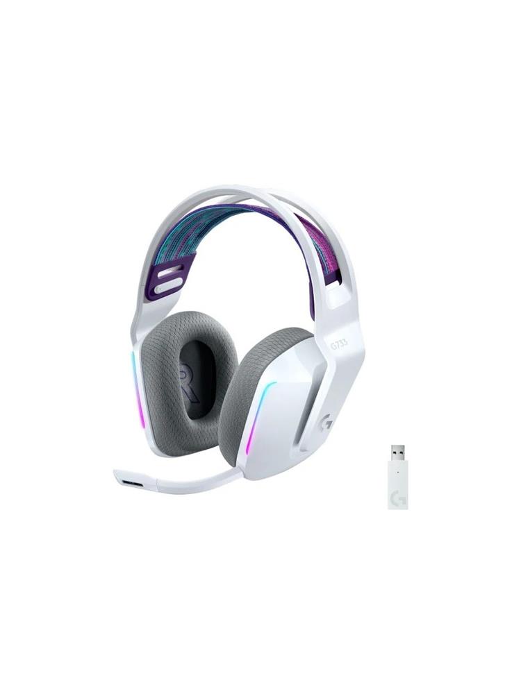 LOGITECH 981-000883 G733 BEYAZ 7.1 SURROUND RGB MIKROFONLU LIGHTSPEED KABLOSUZ GAMING KULAKLIK