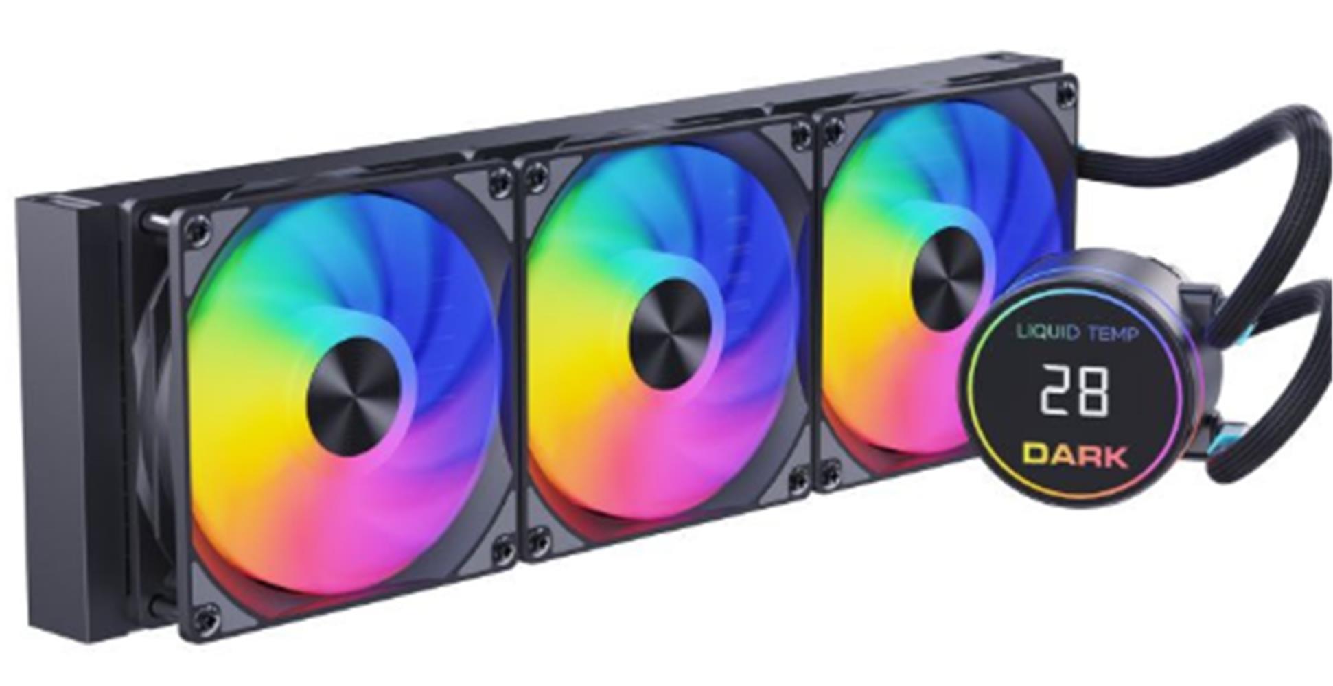 DARK DKCCW362 FREEZER W362 2025 EDITION 360MM 300W TDP. ARGB LEDLI SICAKLIK G�STERGELI SIVI SO�UTMA