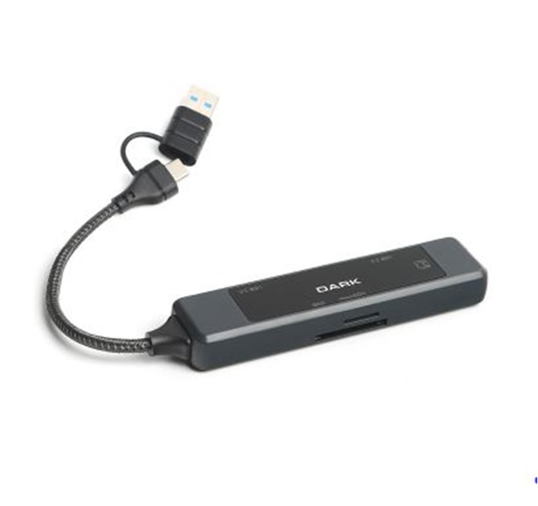 Dark Dk-Ac-Usb350L Usb-C & Usb-A To 5 Port 2Xusb-A, Megabit Ethernet, Usb3.0 Multi Port Hub