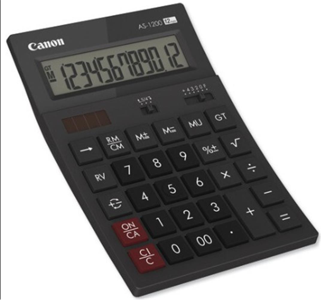 CANON AS-1200 HB 12 HANE SIYAH MASA USTU HESAP MAKINESI