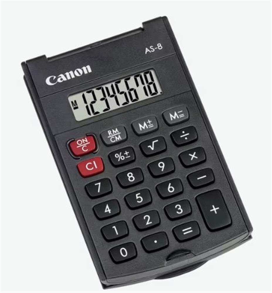 Canon As-8 8 Hane Cep Tipi Kapaklı Hesap Makinesi