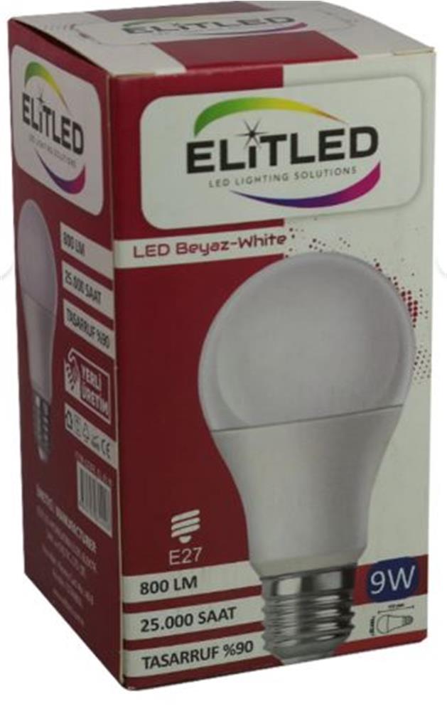 Elitled 9W Beyaz Led Ampul