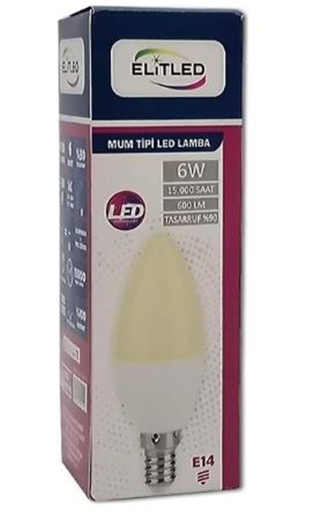 Elitled Mum Sarı Ampul 6W