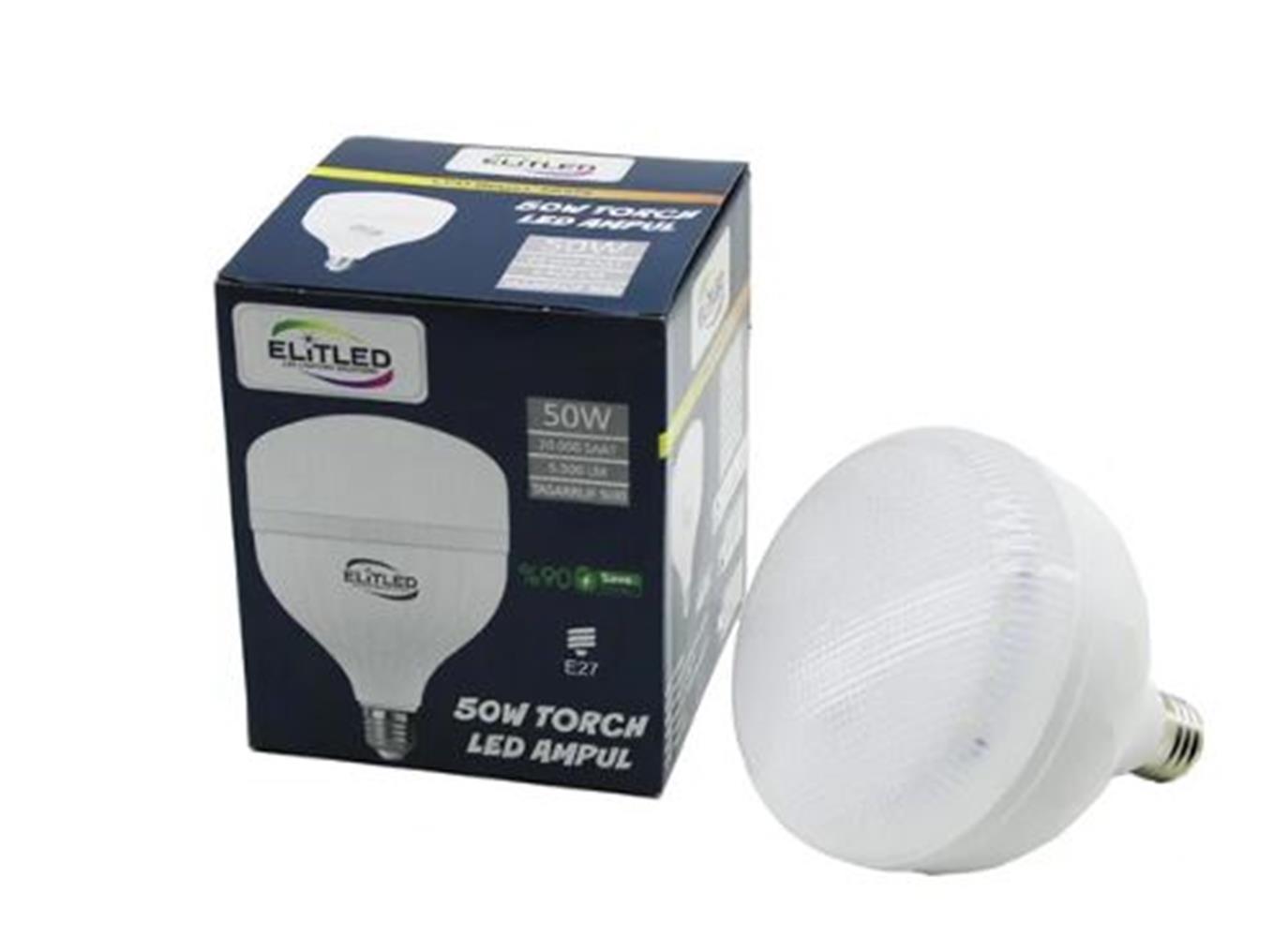 Elitled 50W Beyaz Torch  Ampul