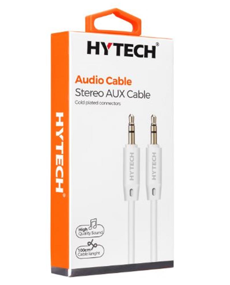 Hytech Hy-X70 1M Beyaz 3.5Mm Stereo Ses Kablosu