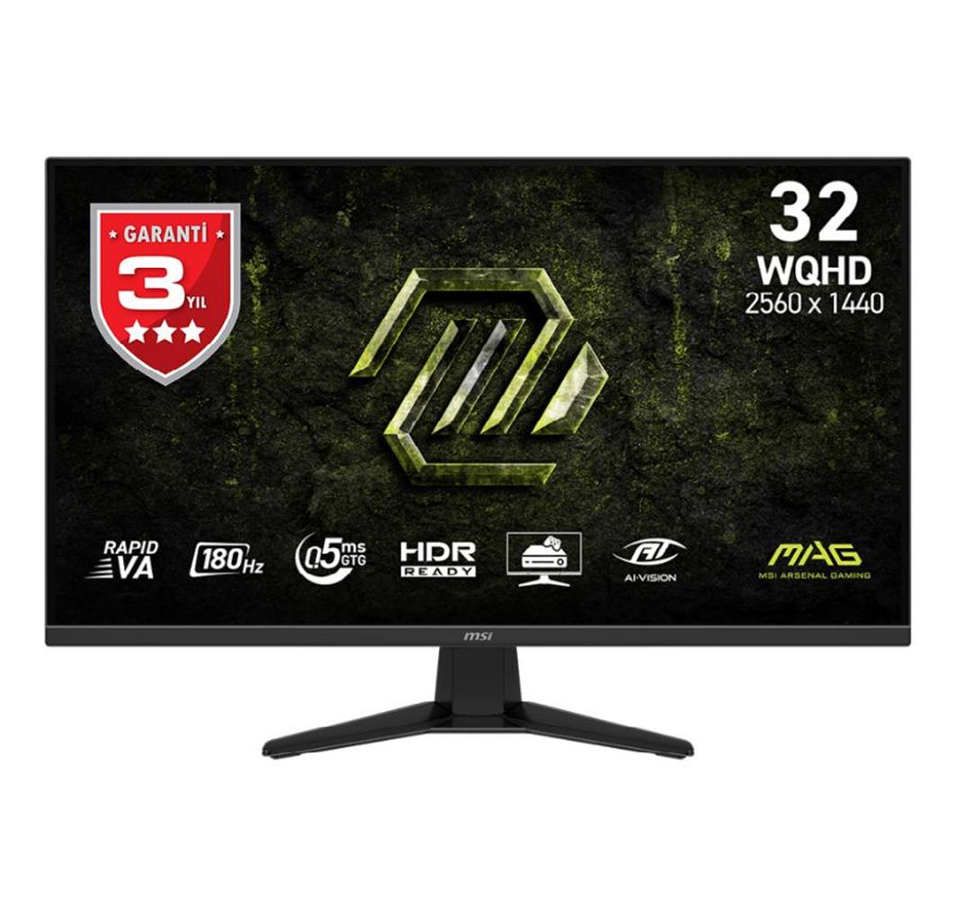 Msı 31.5" 325Qf E18V 180Hz 0.5Ms 2K 2560X1440 (Wqhd) 16:9 Flat Rapid Va Adaptive-Sync Gaming Monitor