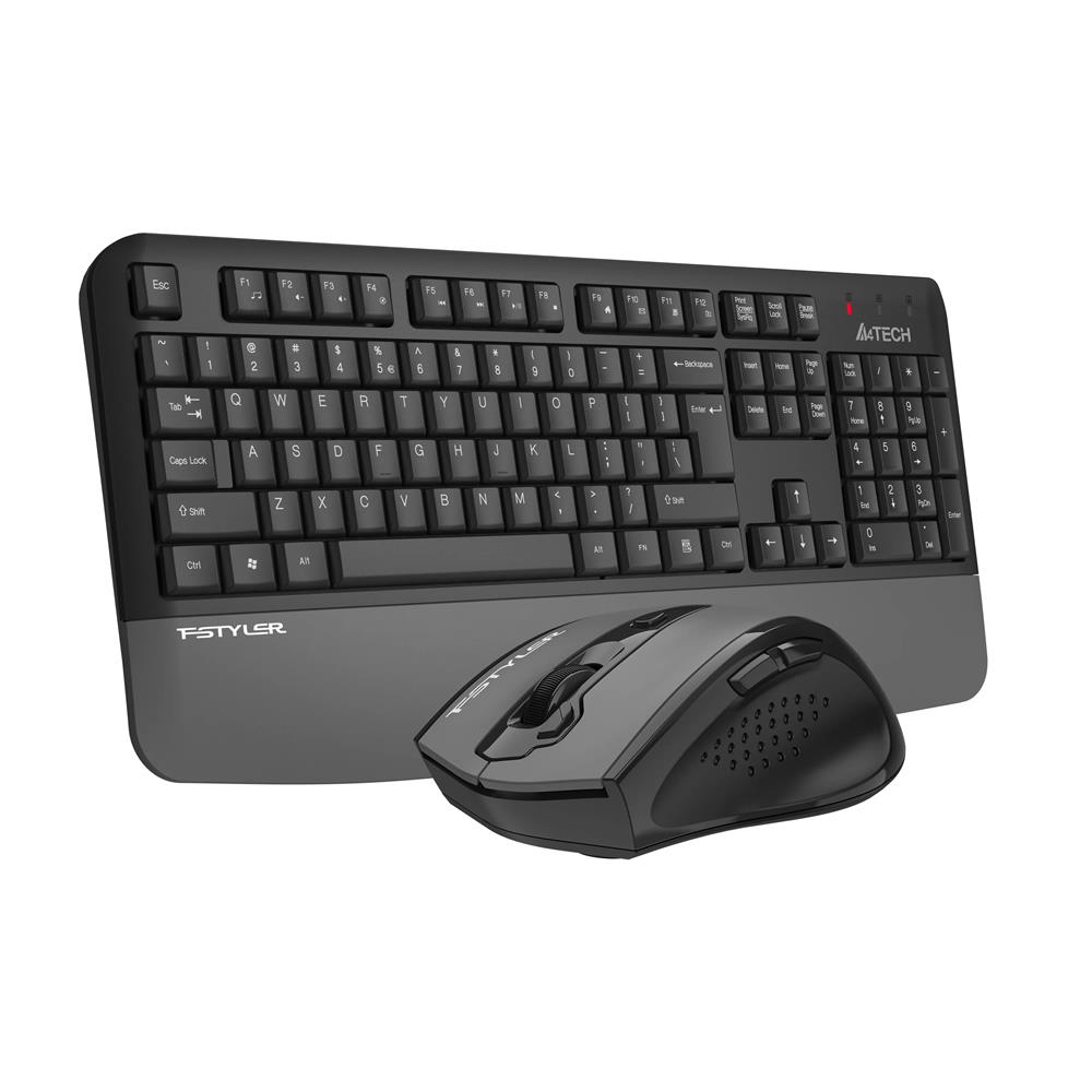 A4 Tech FG2500S Gri Plus 2.4GHz FN-MM Türkçe Q 3200DPI Klavye   Mouse Set