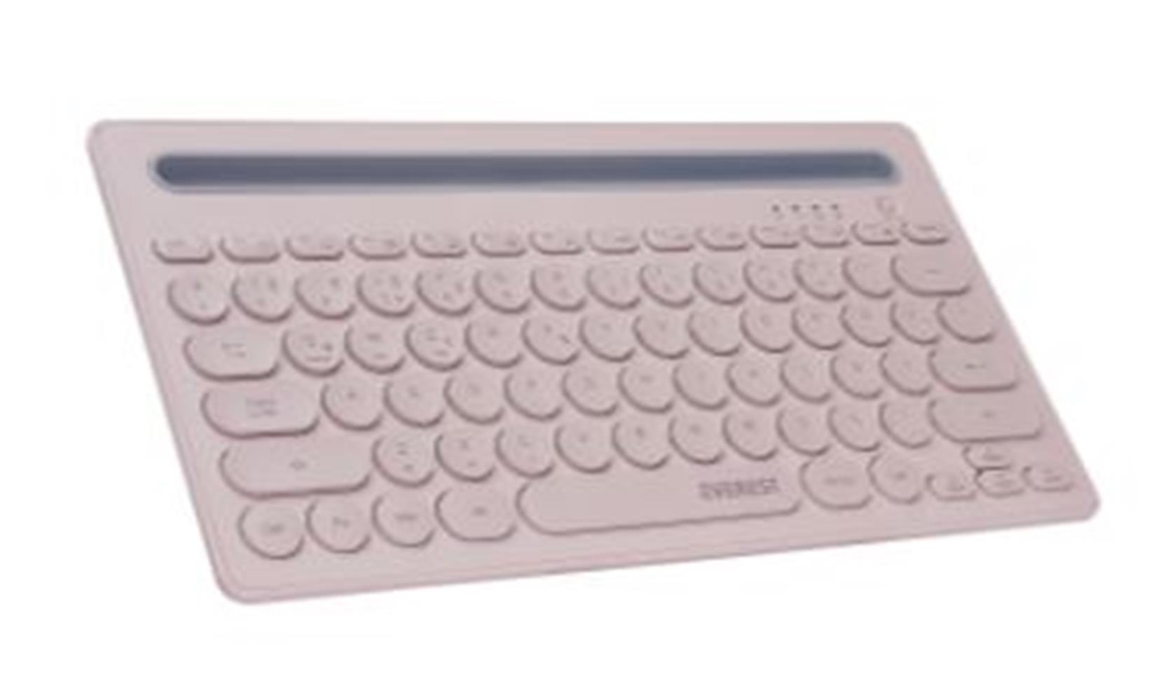 Everest Kb-Bt84 Pembe-Gri Bluetooth Ultra İnce+Şarjlı Q Mac-Win-Android-Ios Uyumlu Kablosuz Klavye
