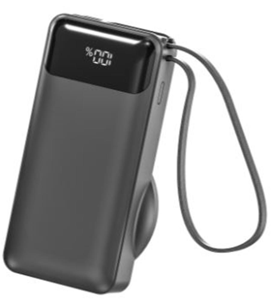 S-Link G360 10000Mah Pd35W+Magsafe 15W Type-C Kablolu Siyah Lcd Taşınabilir  Powerbank