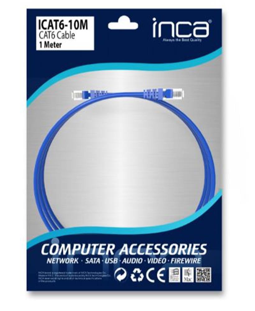 Inca Icat6-10M 1  Metre Gri Kablo