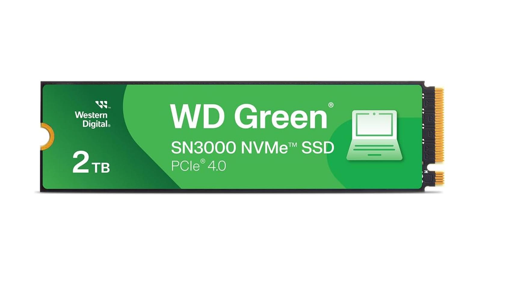 Wd 2Tb Green Sn3000 M.2 Nvme 5.000 Mb-4.000 Mb Wds200T4G0E Ssd Disk